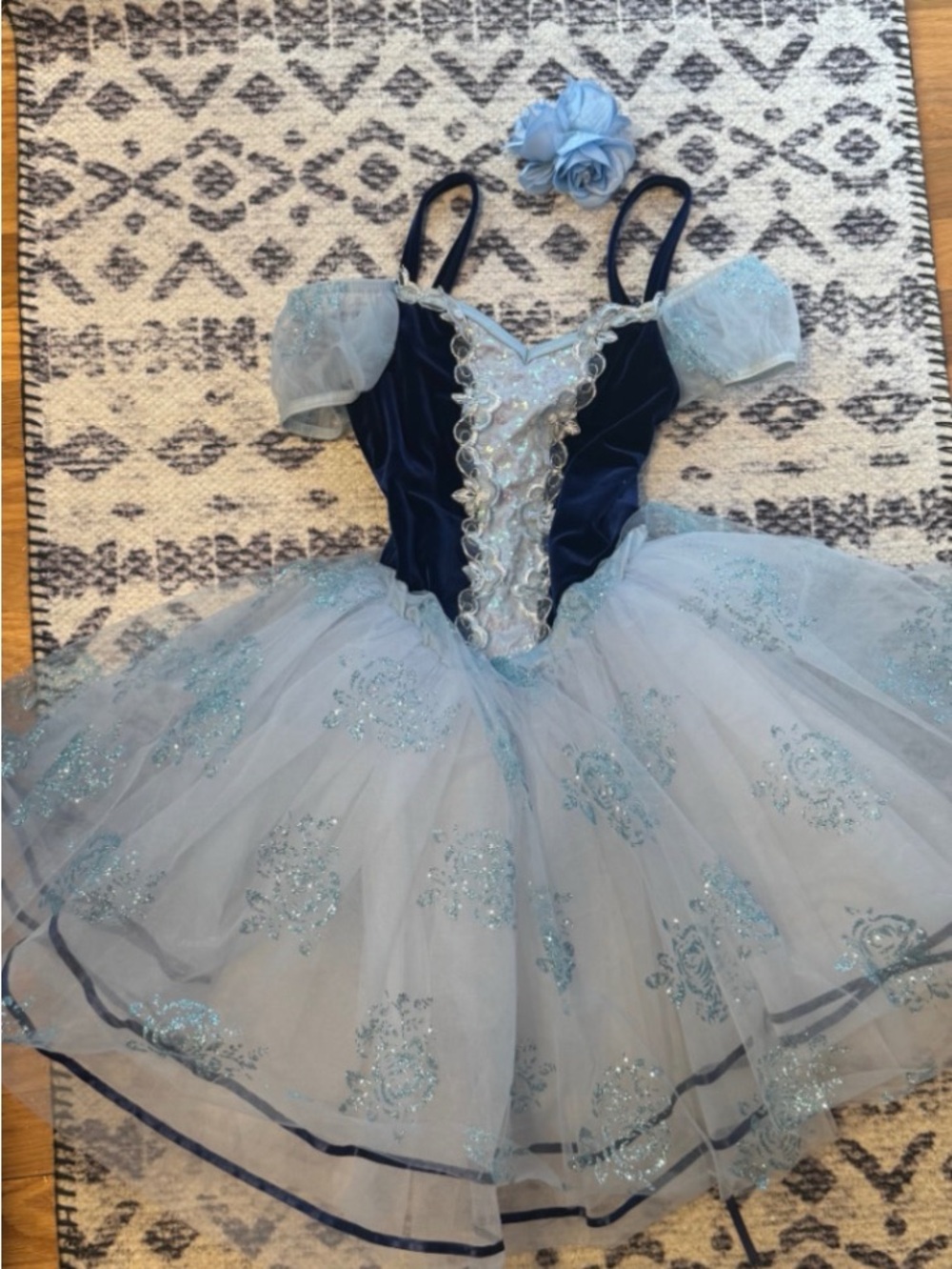 Weissman Navy and Light Blue Princess Tutu Dress